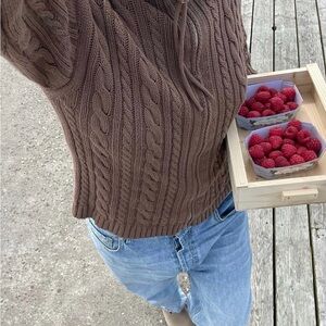 Djerf Avenue Ready Set Go Cardigan Brown